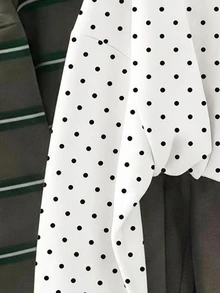 SHEIN 青少年女孩休閒時尚波點圖案厚實舒適柔軟連帽衛衣，適合秋冬日常、街頭、戶外、Y2K、運動、校園、返校，甜美女孩風 - 彩色 - 查看 6