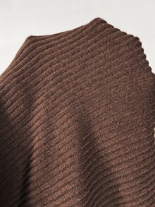 Solflare Plus Size Women Solid Color Long Sleeve Single-Breasted Cardigan, Camisole And Pants Casual Set - Coffee Brown - View 8