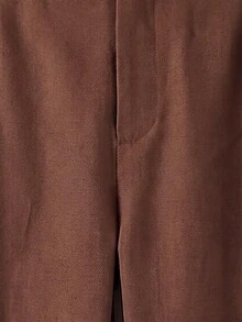 SHEIN Vacaura Tween Boy Casual Versatile Single Button Long Pants - Cocoa - View 5