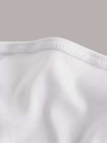 SHEIN ICON Drawstring Side Asymmetrical Hem Tube Asymmetrical Top - White - View 5