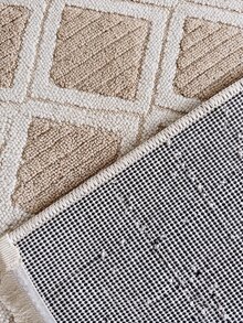 LOLA Woven Loop Pile Scandinavian Grey Living Room Rug Kitchen Rug Runner - Black and White - View 5