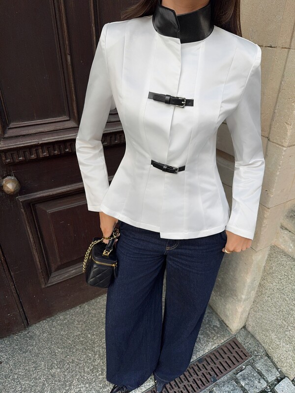 Siren Gaze Women's Autumn Fashion Commuter Waist-Cinching Jacket