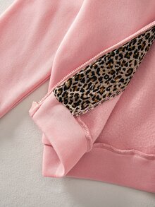 SHEIN 女童純色連帽衛衣，粉色，冬季，學校，返校季 - 粉色 - 查看 6