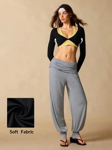 VARSIVA Women's Sexy Ruched Long Sleeve Sports T-Shirt For Yoga And Fitness - Black - View 15