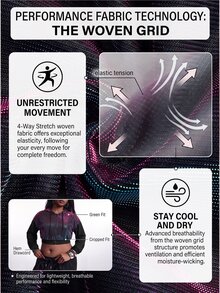 Innovista Innovista Women's Hooded Drawstring Plus Size Sports Jacket Gym Jacket Workout Jacket Running Jacket Sportswear Activewear Lightweight Windbreaker جاكيت رياضي - Violet Purple - View 3