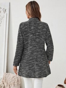 Calvaya 女士休闲立领羊毛大衣，秋季 - 彩色 - 查看 2