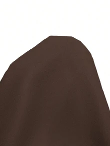 EMERY ROSE Women's Casual Solid Color Double-Breasted Overcoat, Autumn/Winter - Coffee Brown - View 9