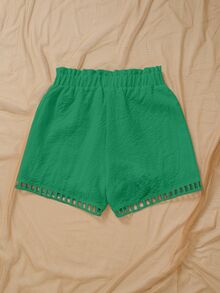 EMERY ROSE Women Solid Color Fashionable Shorts, Suitable For Summer - Green - View 5