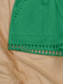 EMERY ROSE Women Solid Color Fashionable Shorts, Suitable For Summer - Green - View 8