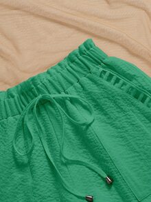 EMERY ROSE Women Solid Color Fashionable Shorts, Suitable For Summer - Green - View 7