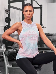 Solea Cove Solea Cove Geo Print Sports Tank Top Gym Topworkout Tank Top - Multicolor - View 3