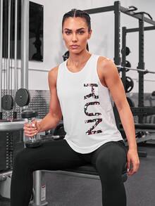 Solea Cove Solea Cove Cut Out 2 In 1 Crop Sports Long Sleeve Tee Fitted Shirtworkout Tank Top - White - View 3