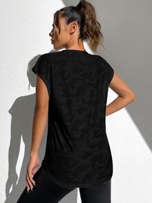 Solea Cove Solea Cove Mesh Insert Sports Tank Top For Chinese New Year Workout Tank Top Gym Women Shirts - Black - View 2