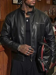AXEPEAK Men's Autumn Fashion Commuter Jacket - Black - View 7