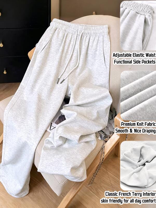 Resyla Celana Jogging Wanita Minimalis Gaya Retro Amerika Y2K