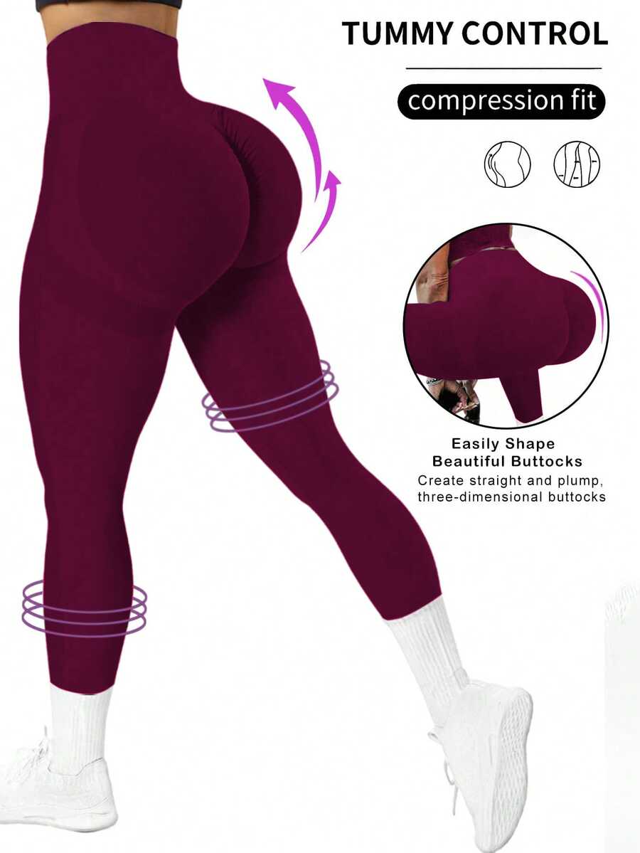 Slayform Slayform Women High Waisted Seamless Slim Leggings,Tummy Control Lifting Yoga Pants,Resilient Soft Touch Quick-Drying 4-Way Stretch Legging For Exercise
