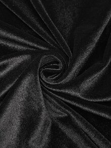 Cravure Plus Size Women's Autumn/Winter One Shoulder Velvet Sequin Cinched Waist Bodycon Fishtail Slit Elegant Long Sleeve Dress For Banquet Party Birthday Wedding Graduation - Black - View 8
