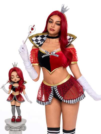 ROMWE Avant Women's Mesh Patchwork Sexy Role Play Costume Set
