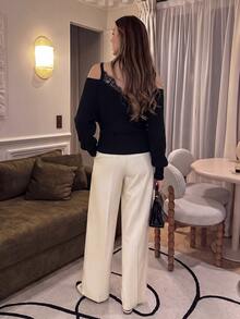 SHEIN Women Sweaters - Hitam - View 4