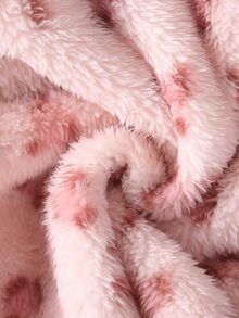 Cute Pink Leopard Print Plush Comfortable Skin-Friendly Baby Crawling Suit Winter Baby Girl Outfit - Multicolor - View 8