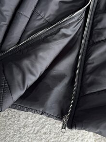 Teen Girl Teen Girls Winter Coats Black Regular Basic Style Versatile Stand-Up - Black - View 9