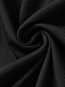 Rometta Elegant Party Holiday Off-Shoulder Cinched Waist Pearl Bell Sleeve Plus Size Women's Dress Fall - Black - View 7