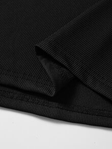 Rometta Elegant Party Holiday Off-Shoulder Cinched Waist Pearl Bell Sleeve Plus Size Women's Dress Fall - Black - View 8