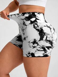 Solea Cove Seamless Plus Size Women's White Sports Shorts Gym Workout Summer Gym Pilates Gym Sports - Multicolor - View 6