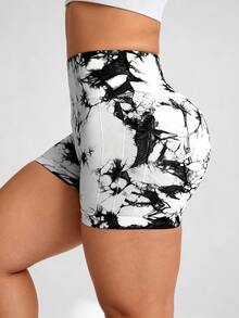 Solea Cove Seamless Plus Size Women's White Sports Shorts Gym Workout Summer Gym Pilates Gym Sports - Multicolor - View 5
