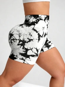 Solea Cove Seamless Plus Size Women's White Sports Shorts Gym Workout Summer Gym Pilates Gym Sports - Multicolor - View 4