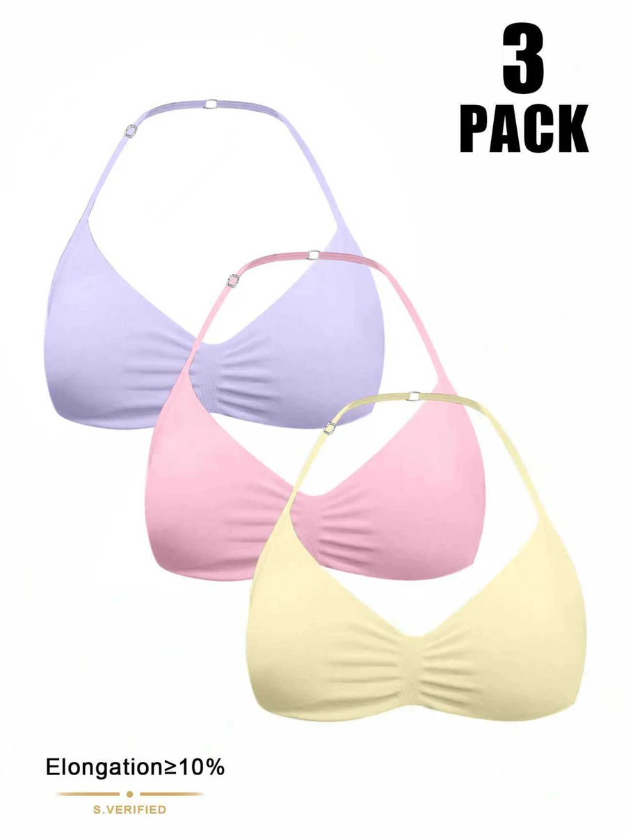 Velisys Velisys Solid Color Seamless Halter Neck Women's Sports Bra - Multicolor - View 1