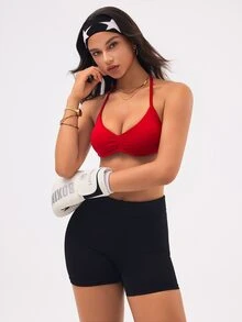 Velisys Velisys 3件組 女款無縫純色休閒日常運動掛脖式內衣 - 彩色 - 查看 6