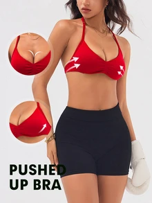 Velisys Velisys 3件組 女款無縫純色休閒日常運動掛脖式內衣 - 彩色 - 查看 4