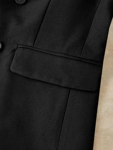 HIMLAND Men's Elegant Classy 3D Floral Decor Button Long Sleeve Jacket And Pants Suit Set Wedding Formal Black Summer - Black - View 10