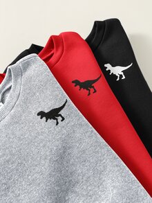 SHEIN Baby Boy Clothes Baby Boy Fall And Winter Clothes Outfit Set, Sweatshirts, 3pcs/Set Thermal Lined Thickened - Multicolor - View 4
