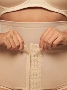 SHEIN BAE CURVE Plus Size Women'S High Waist Tummy Control Shaping Panties - Apricot - View 6