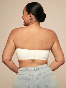 SHEIN BAE CURVE Sexy Strapless Plus Size Women's Lingerie - Apricot - View 2