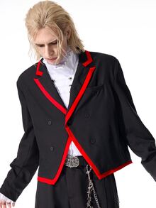 ROMWE MEN Street Life Men's Notch Lapel Long Sleeve Double-Breasted Blazer - Black - View 8