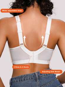 Bareli Dear Women's White Underwire Sexy Lace Non-Slip Wide Strap Bra, 1pc - White - View 2