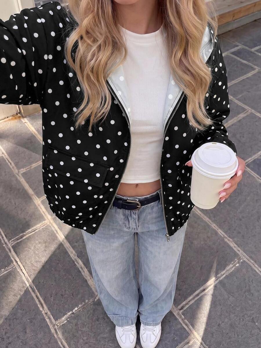 SHEIN Teen Girls Jackets - Black - View 1