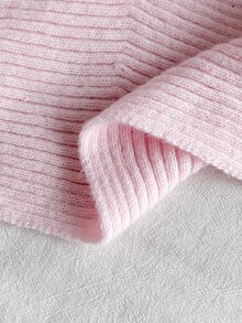 Teen Girl Casual Versatile Solid Color Cropped Cardigan - Pink - View 5