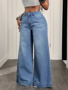 BamGleam Women Jeans - Light Wash - View 3