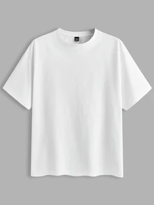 AKNOTIC Men's Solid Color Crew Neck Knitted Casual Short Sleeve T-Shirt - Multicolor - View 4
