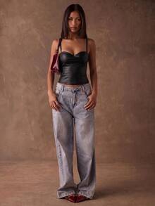 SHEIN BAE كاميسول نسائي صيفي بلون موحد - أحمر بنفسجي - مشاهدة 7