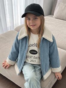 DAZY Young Girls Winter Coats Fall - Baby Blue - View 3