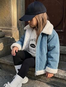 DAZY Young Girls Winter Coats Fall - Baby Blue - View 5