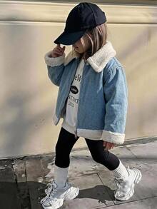 DAZY Young Girls Winter Coats Fall - Baby Blue - View 1