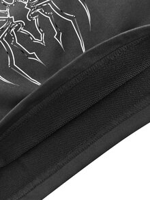 Gym Rark Men's Spider Pattern Print Drawstring Waist Pocket Sports Shorts, Gym - Black - View 4