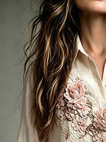 Glimmora Women's Autumn Casual Floral Print Blouse - Multicolor - View 5
