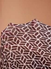 JIAN LASALA جمبسوت نسائي بطبعة شاملة من الشبك بدون أكمام بساق واسعة لعطلة الصيف بوهيمي أنيق للشاطئ - متعدد الألوان - مشاهدة 7